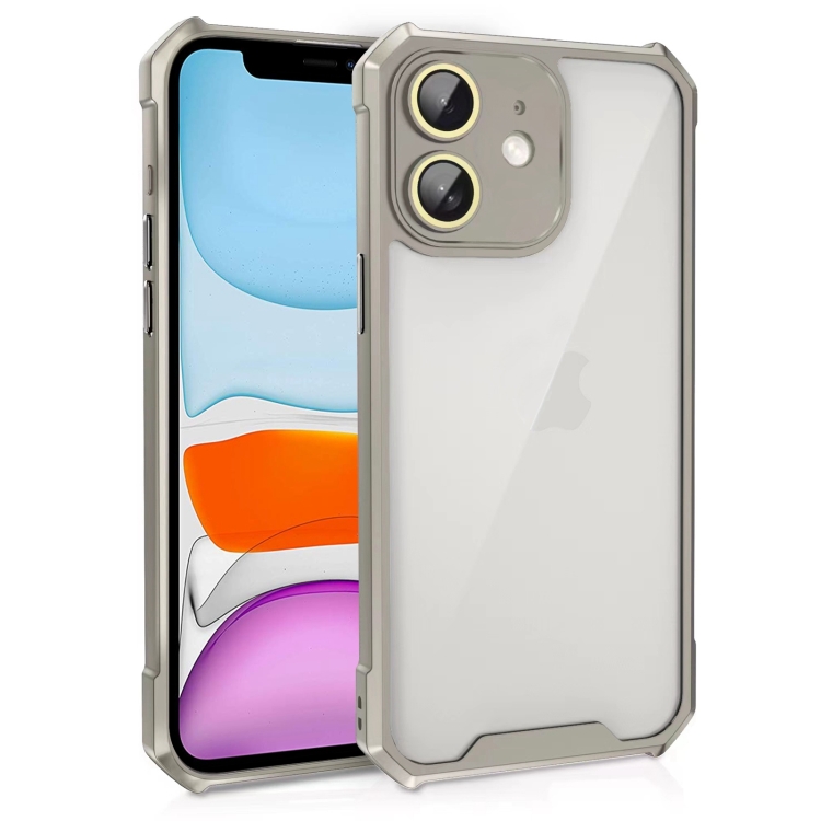 For iPhone 11 Shockproof Acrylic Phone Case with Lens Glass Film(Grey)
For iPhone 11 Shockproof Acrylic Phone Case with Lens Glass Film(Grey)