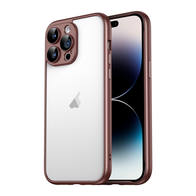 For iPhone 14 Pro Macaron PC Phone Pure Border Frame with Lens Glass Film(Brown)
For iPhone 14 Pro Macaron PC Phone Pure Border Frame with Lens Glass Film(Brown)