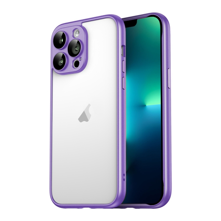 For iPhone 13 Pro Max Macaron PC Phone Pure Border Frame with Lens Glass Film(Purple)
For iPhone 13 Pro Max Macaron PC Phone Pure Border Frame with Lens Glass Film(Purple)