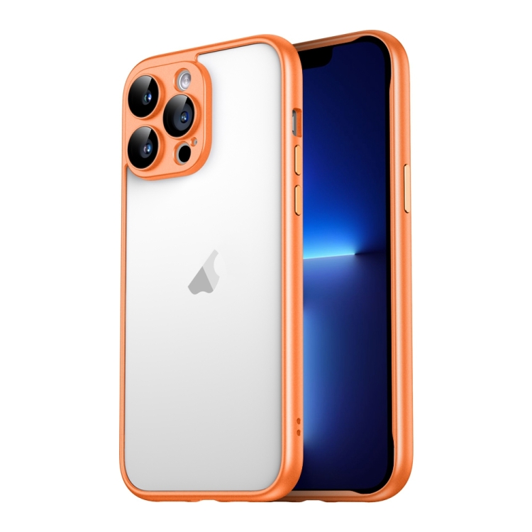 For iPhone 13 Pro Macaron PC Phone Pure Border Frame with Lens Glass Film(Orange)
For iPhone 13 Pro Macaron PC Phone Pure Border Frame with Lens Glass Film(Orange)