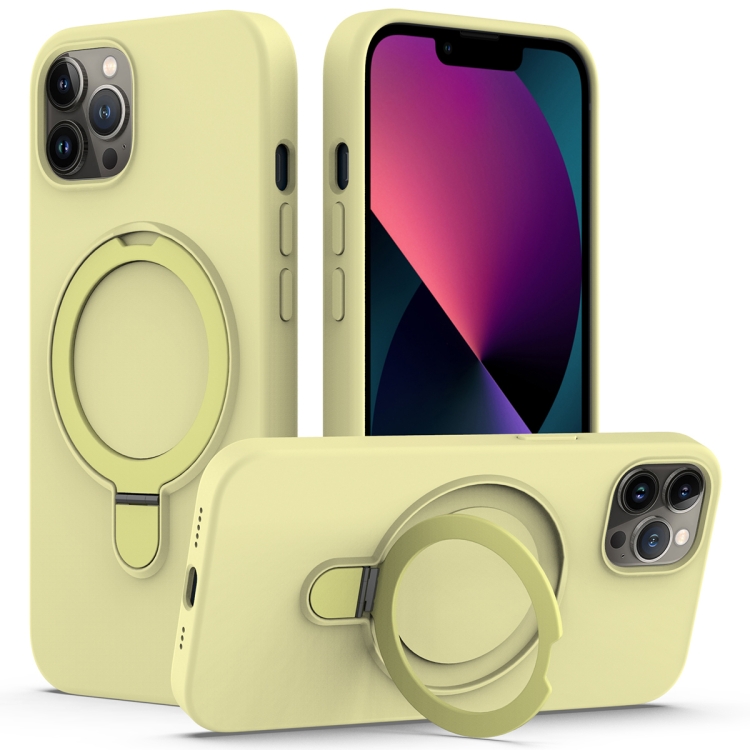 For iPhone 12 Pro MagSafe Magnetic Liquid Silicone Phone Case with Ring Holder(Yellow)
For iPhone 12 Pro MagSafe Magnetic Liquid Silicone Phone Case with Ring Holder(Yellow)