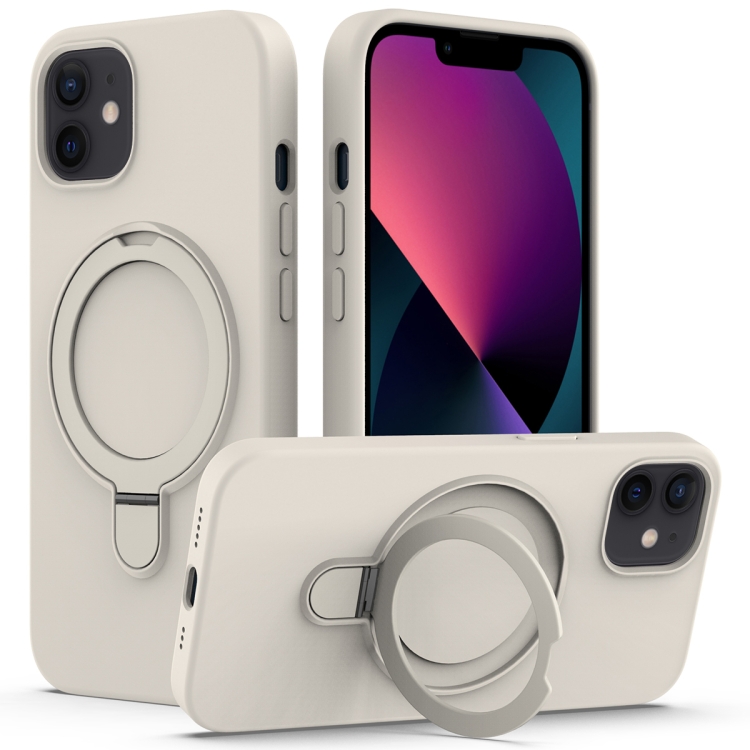 For iPhone 12 MagSafe Magnetic Liquid Silicone Phone Case with Ring Holder(Antique White)
For iPhone 12 MagSafe Magnetic Liquid Silicone Phone Case with Ring Holder(Antique White)