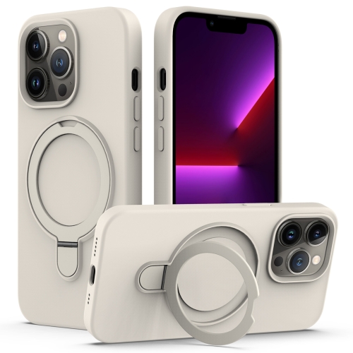 For iPhone 13 Pro Max MagSafe Magnetic Liquid Silicone Phone Case with Ring Holder(Antique White)
For iPhone 13 Pro Max MagSafe Magnetic Liquid Silicone Phone Case with Ring Holder(Antique White)