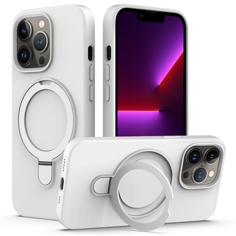 For iPhone 14 Pro Max MagSafe Magnetic Liquid Silicone Phone Case with Ring Holder(White)
For iPhone 14 Pro Max MagSafe Magnetic Liquid Silicone Phone Case with Ring Holder(White)