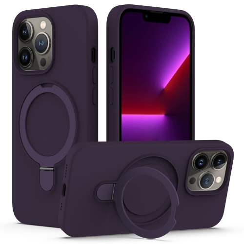 For iPhone 14 Pro Max MagSafe Magnetic Liquid Silicone Phone Case with Ring Holder(Purple)
For iPhone 14 Pro Max MagSafe Magnetic Liquid Silicone Phone Case with Ring Holder(Purple)
