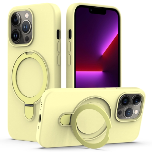 For iPhone 14 Pro Max MagSafe Magnetic Liquid Silicone Phone Case with Ring Holder(Yellow)
For iPhone 14 Pro Max MagSafe Magnetic Liquid Silicone Phone Case with Ring Holder(Yellow)