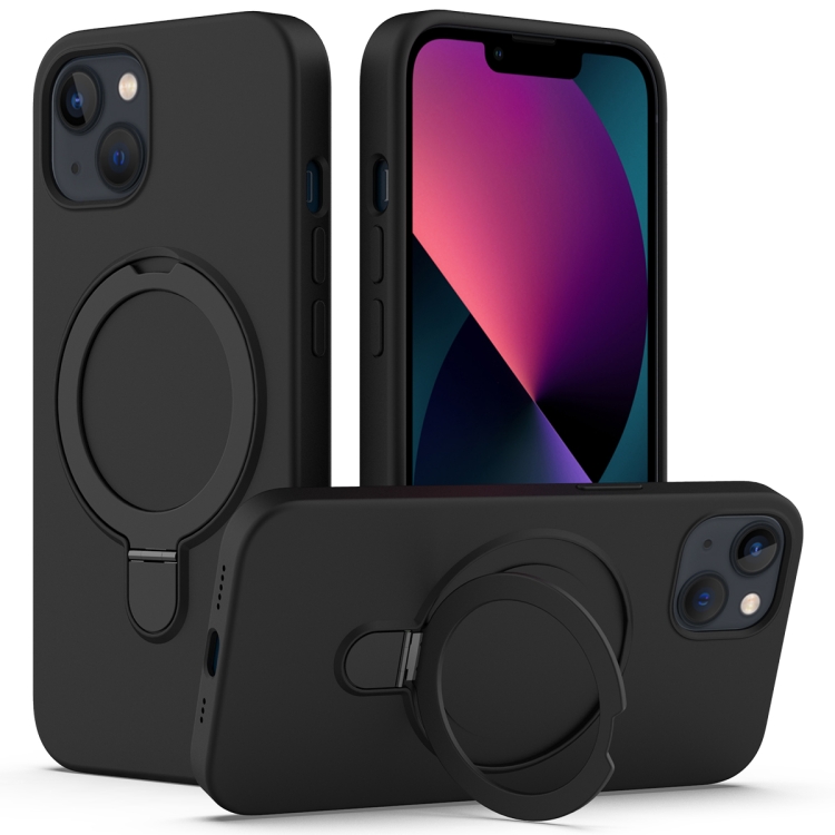 For iPhone 14 Plus MagSafe Magnetic Liquid Silicone Phone Case with Ring Holder(Black)
For iPhone 14 Plus MagSafe Magnetic Liquid Silicone Phone Case with Ring Holder(Black)