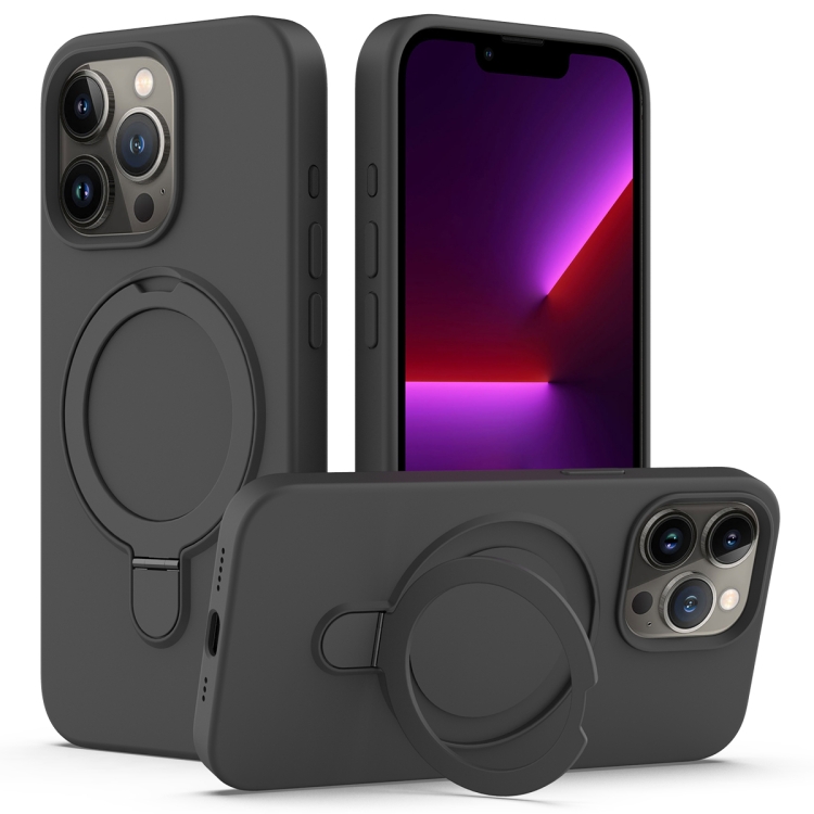 For iPhone 15 Pro Liquid Silicone MagSafe Magnetic Phone Case with Ring Holder(Carbon Black)
For iPhone 15 Pro Liquid Silicone MagSafe Magnetic Phone Case with Ring Holder(Carbon Black)
