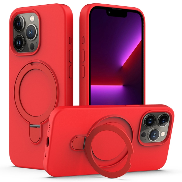 For iPhone 16 Pro Liquid Silicone MagSafe Magnetic Phone Case with Ring Holder(Red)
For iPhone 16 Pro Liquid Silicone MagSafe Magnetic Phone Case with Ring Holder(Red)