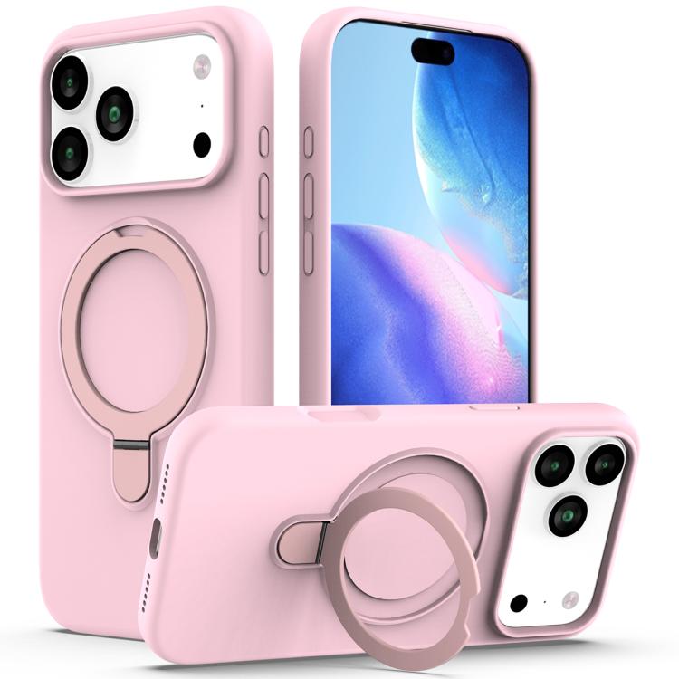 For iPhone 18 Pro Max / 17 Pro Max Liquid Silicone MagSafe Magnetic Phone Case with Ring Holder(Grey Pink)
For iPhone 18 Pro Max / 17 Pro Max Liquid Silicone MagSafe Magnetic Phone Case with Ring Holder(Grey Pink)