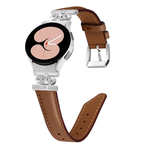 For Samsung Galaxy Watch6 / 6 Classic Crown D-shaped Twill Leather Watch Band(Silver Brown)
For Samsung Galaxy Watch6 / 6 Classic Crown D-shaped Twill Leather Watch Band(Silver Brown)