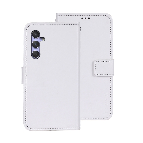 

For Samsung Galaxy S23 FE 5G idewei Crazy Horse Texture Leather Phone Case(White)