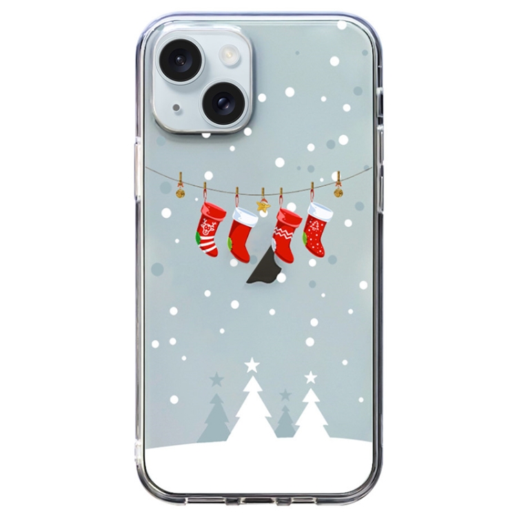 For iPhone 15 Plus Christmas Colored Drawing Pattern High Transparent Soft TPU Phone Case(Christmas Stocking)
For iPhone 15 Plus Christmas Colored Drawing Pattern High Transparent Soft TPU Phone Case(Christmas Stocking)