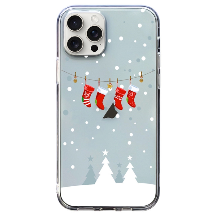 For iPhone 15 Pro Christmas Colored Drawing Pattern High Transparent Soft TPU Phone Case(Christmas Stocking)
For iPhone 15 Pro Christmas Colored Drawing Pattern High Transparent Soft TPU Phone Case(Christmas Stocking)