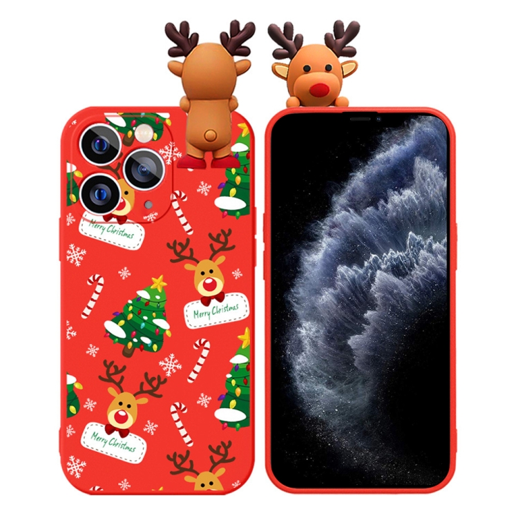 For iPhone 11 Pro Max Colored Drawing Deer Relief Doll Soft TPU Phone Case(Christmas Tree and Deer)
For iPhone 11 Pro Max Colored Drawing Deer Relief Doll Soft TPU Phone Case(Christmas Tree and Deer)