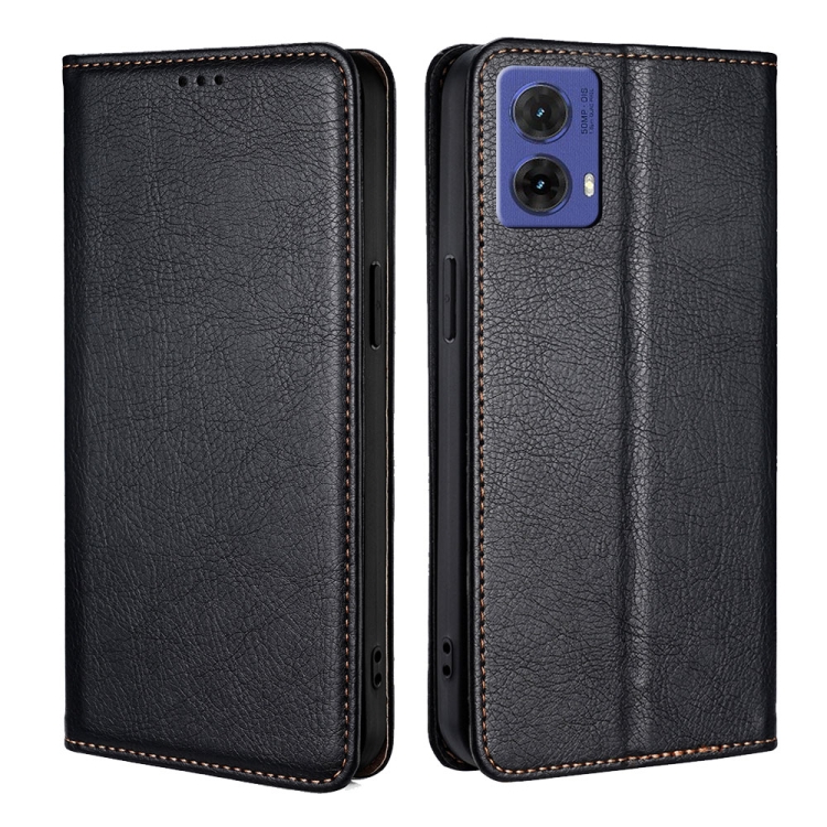 For Motorola Moto G85 5G Gloss Oil Solid Color Magnetic Leather Phone Case(Black) 
For Motorola Moto G85 5G Gloss Oil Solid Color Magnetic Leather Phone Case(Black)