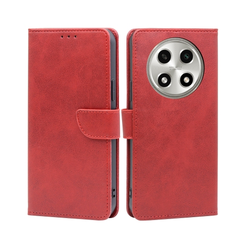 

For OPPO A2 Pro 5G Calf Texture Buckle Flip Leather Phone Case(Red)