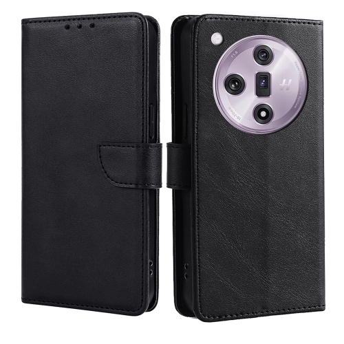 

For OPPO Find X7 5G Calf Texture Buckle Flip Leather Phone Case(Black)