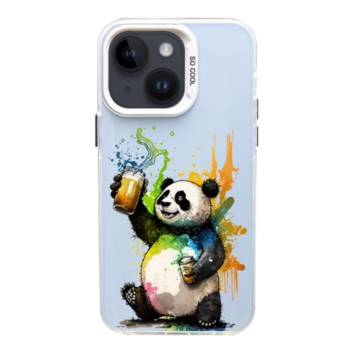 

For iPhone 14 Color Ink Frosted PC+TPU Phone Case(Toast Panda)