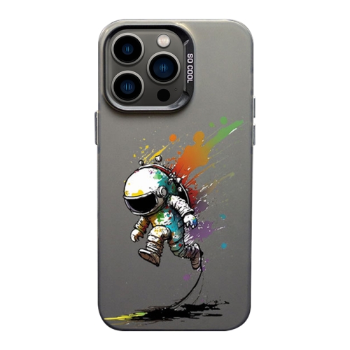

For iPhone 12 Pro Color Ink Frosted PC+TPU Phone Case(Running Astronaut)