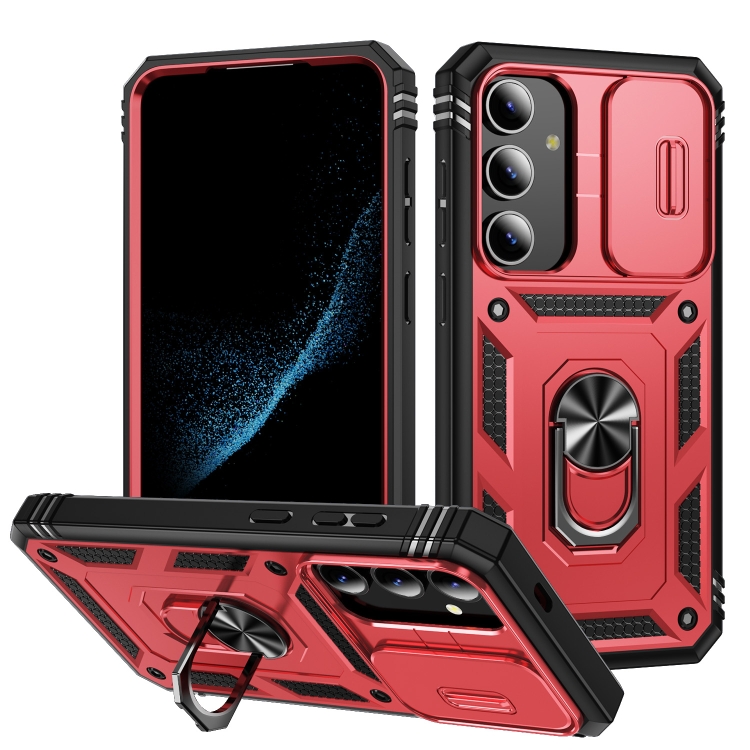 For Samsung Galaxy S24 5G Sliding Camshield TPU + PC Phone Case with Holder(Red+Black)
For Samsung Galaxy S24 5G Sliding Camshield TPU + PC Phone Case with Holder(Red+Black)
