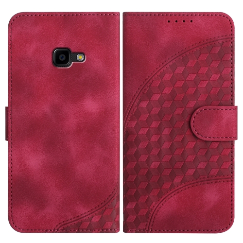 

For Samsung Galaxy Xcover 4/4s YX0060 Elephant Head Embossed Phone Leather Case with Lanyard(Rose Red)