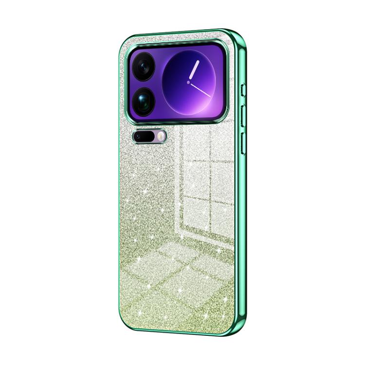 For Xiaomi 17 Pro Max Gradient Glitter Powder Electroplated Phone Case(Green)
For Xiaomi 17 Pro Max Gradient Glitter Powder Electroplated Phone Case(Green)