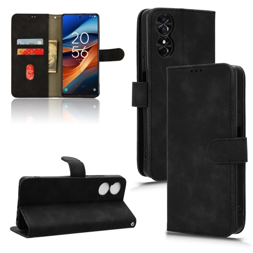 

For TCL 50 SE Skin Feel Magnetic Flip Leather Phone Case(Black)