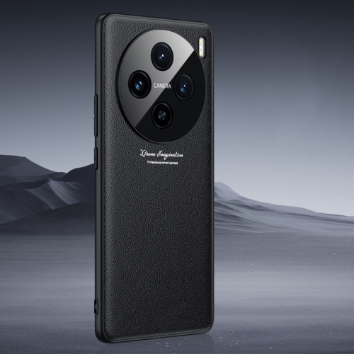 

For vivo X100 GKK Precision Hole Ultra-thin Full Coverage Leather Phone Case(Black)