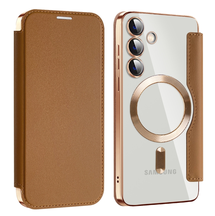 For Samsung Galaxy S24+ 5G MagSafe Magnetic RFID Anti-theft Leather Phone Case(Brown)
For Samsung Galaxy S24+ 5G MagSafe Magnetic RFID Anti-theft Leather Phone Case(Brown)