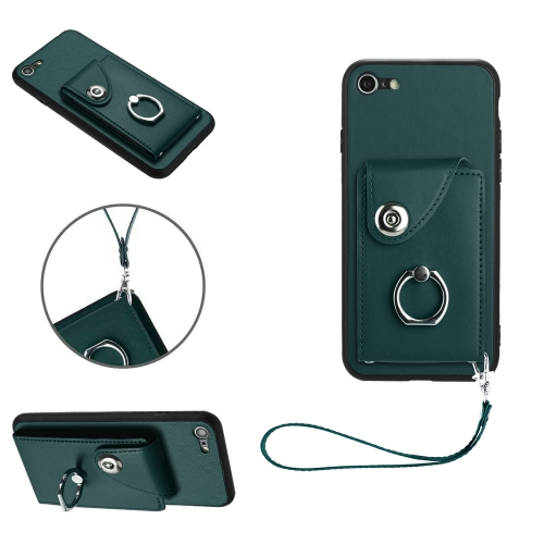 For iPhone SE 2022/SE 2020/6/7/8 Organ Card Bag Ring Holder PU Phone Case with Lanyard(Green)
For iPhone SE 2022/SE 2020/6/7/8 Organ Card Bag Ring Holder PU Phone Case with Lanyard(Green)