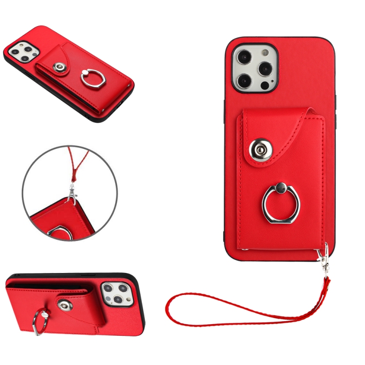 For iPhone 12 Organ Card Bag Ring Holder PU Phone Case with Lanyard(Red)
For iPhone 12 Organ Card Bag Ring Holder PU Phone Case with Lanyard(Red)