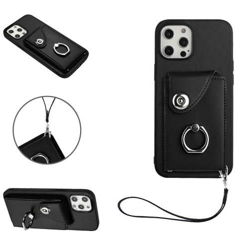 For iPhone 12 Pro Max Organ Card Bag Ring Holder PU Phone Case with Lanyard(Black)
For iPhone 12 Pro Max Organ Card Bag Ring Holder PU Phone Case with Lanyard(Black)