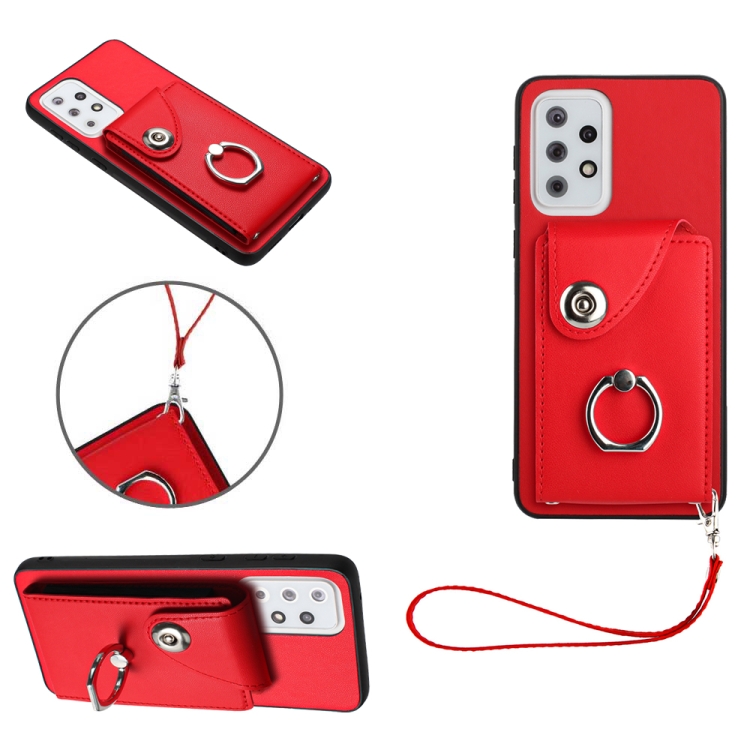 For Samsung Galaxy A33 5G Organ Card Bag Ring Holder PU Phone Case with Lanyard(Red)
For Samsung Galaxy A33 5G Organ Card Bag Ring Holder PU Phone Case with Lanyard(Red)