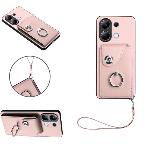 For Xiaomi Redmi Note 13 4G Global Organ Card Bag Ring Holder PU Phone Case with Lanyard(Pink)
For Xiaomi Redmi Note 13 4G Global Organ Card Bag Ring Holder PU Phone Case with Lanyard(Pink)