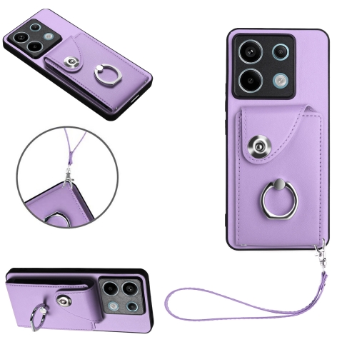 For Xiaomi Redmi Note 13 Pro 5G Global Organ Card Bag Ring Holder PU Phone Case with Lanyard(Purple)
For Xiaomi Redmi Note 13 Pro 5G Global Organ Card Bag Ring Holder PU Phone Case with Lanyard(Purple)