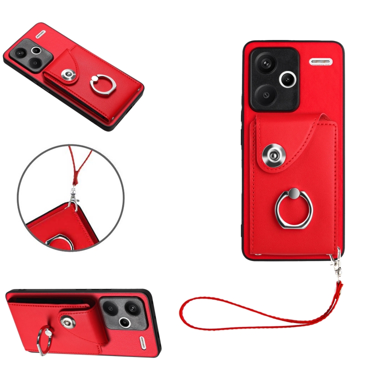 For Xiaomi Redmi Note 13 Pro+ Organ Card Bag Ring Holder PU Phone Case with Lanyard(Red)
For Xiaomi Redmi Note 13 Pro+ Organ Card Bag Ring Holder PU Phone Case with Lanyard(Red)
