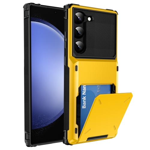 

For Samsung Galaxy S24+ 5G Scratch-Resistant Shockproof Heavy Duty Rugged Armor Phone Case(Yellow)