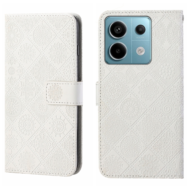 For Xiaomi Redmi Note 13 Pro 5G Ethnic Style Embossed Pattern Leather Phone Case(White)
For Xiaomi Redmi Note 13 Pro 5G Ethnic Style Embossed Pattern Leather Phone Case(White)