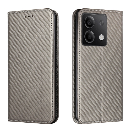 For Xiaomi Redmi Note 13 Carbon Fiber Texture Flip Holder Leather Phone Case(Grey)
For Xiaomi Redmi Note 13 Carbon Fiber Texture Flip Holder Leather Phone Case(Grey)