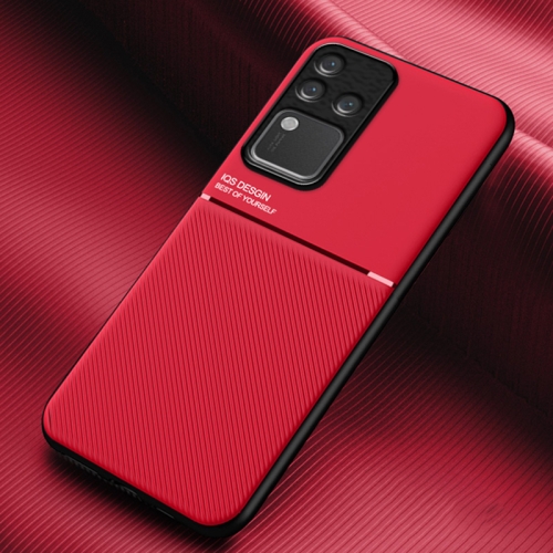 

For vivo S18 Pro Classic Tilt Strip Grain Magnetic Shockproof PC + TPU Phone Case(Red)
