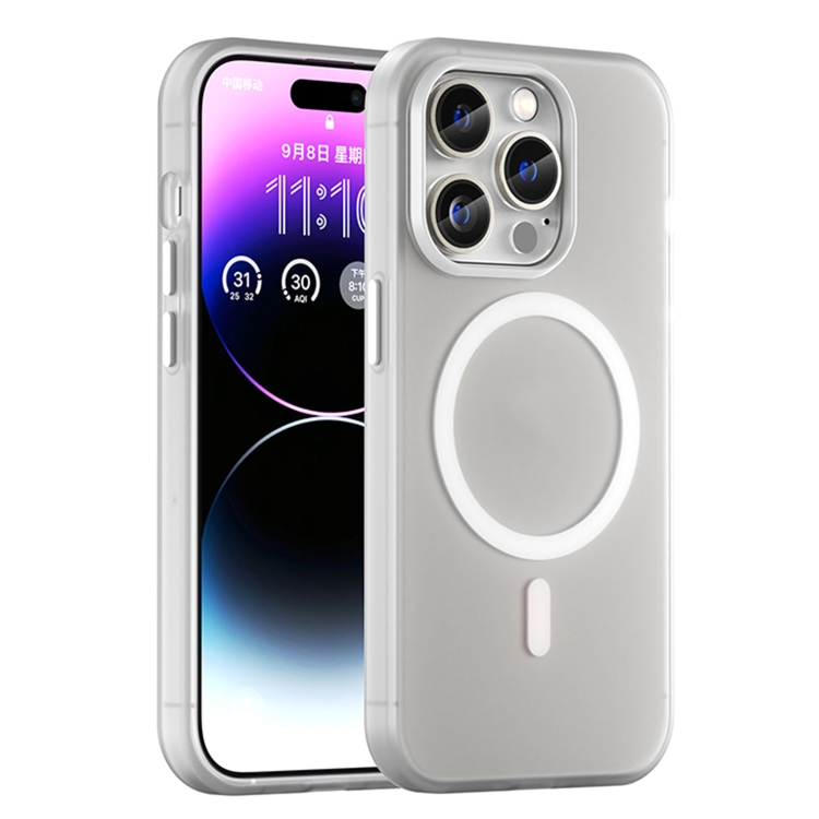 For iPhone 14 Pro Max MagSafe Frosted Translucent TPU + PC Full Coverage Phone Case(White)
For iPhone 14 Pro Max MagSafe Frosted Translucent TPU + PC Full Coverage Phone Case(White)