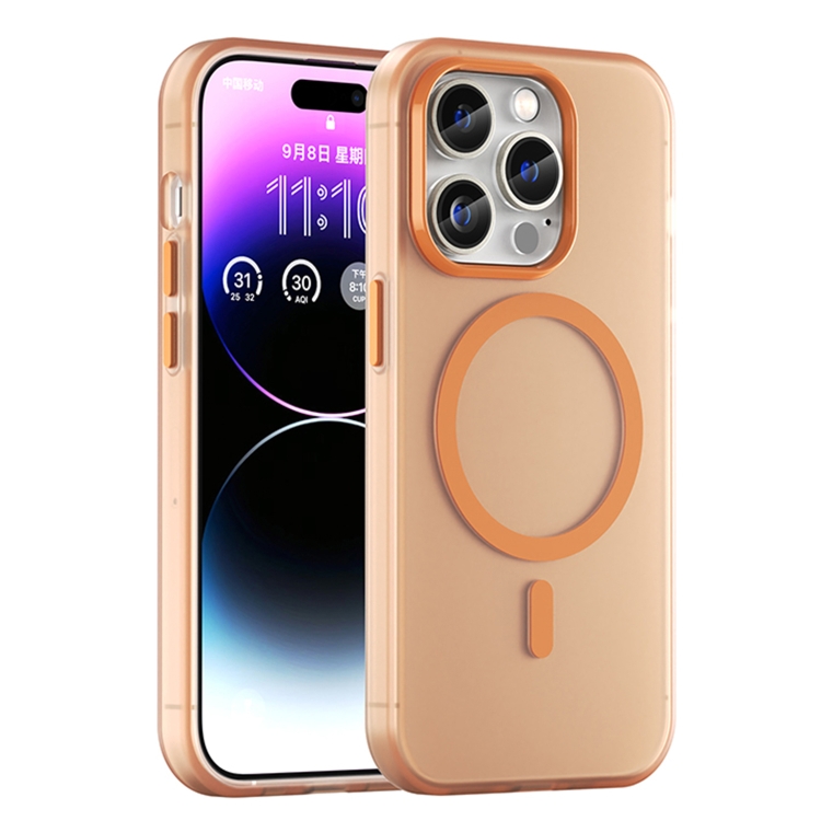For iPhone 14 Pro Max MagSafe Frosted Translucent TPU + PC Full Coverage Phone Case(Orange)
For iPhone 14 Pro Max MagSafe Frosted Translucent TPU + PC Full Coverage Phone Case(Orange)