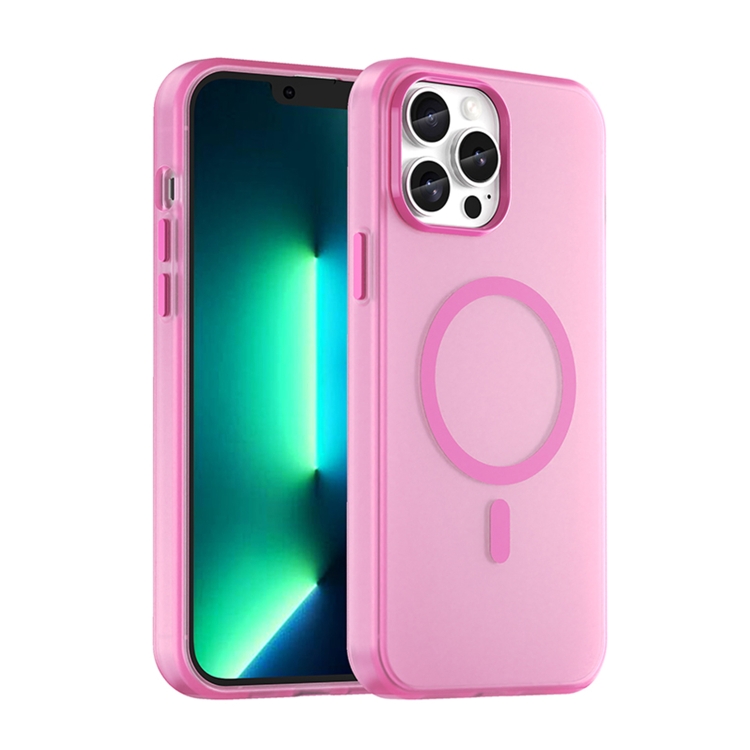 For iPhone 12 Pro Max MagSafe Frosted Translucent TPU + PC Full Coverage Phone Case(Pink)
For iPhone 12 Pro Max MagSafe Frosted Translucent TPU + PC Full Coverage Phone Case(Pink)