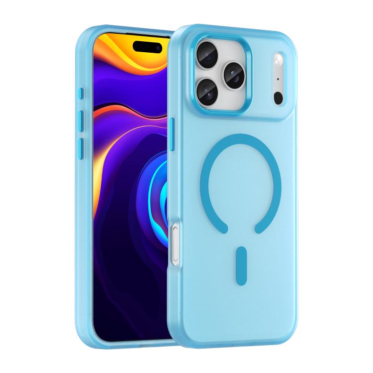 For iPhone 17 Pro Max MagSafe Frosted Translucent TPU + PC Full Coverage Phone Case(Blue)
For iPhone 17 Pro Max MagSafe Frosted Translucent TPU + PC Full Coverage Phone Case(Blue)