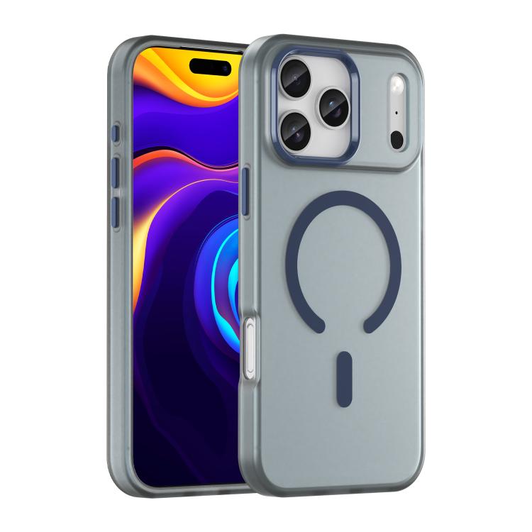 For iPhone 18 Pro Max MagSafe Frosted Translucent TPU + PC Full Coverage Phone Case(Dark Blue)
For iPhone 18 Pro Max MagSafe Frosted Translucent TPU + PC Full Coverage Phone Case(Dark Blue)