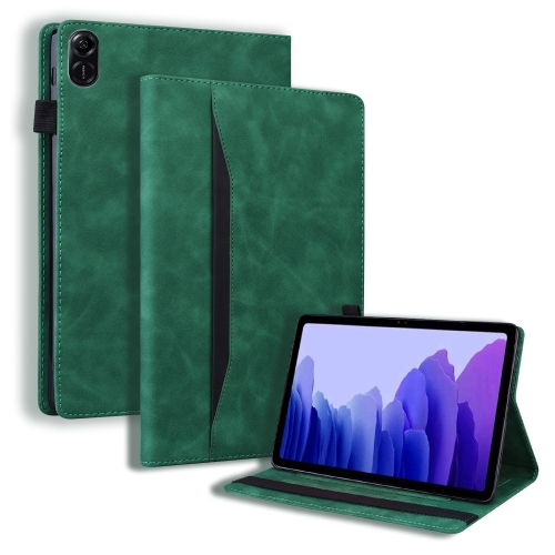 

For Honor Pad X9/X8 Pro Splicing Shockproof Leather Tablet Case(Green)
