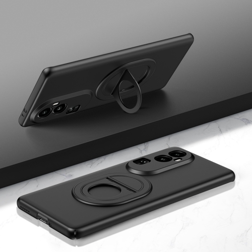 

For OPPO Reno10 Pro Magsafe Hidden Fold Holder Full Coverage Shockproof Phone Case(Black)