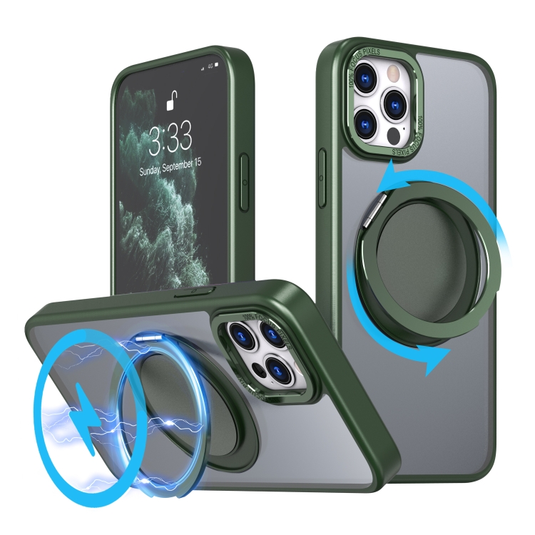 For iPhone 11 Pro Max 360-degree Rotating MagSafe Magnetic Holder Phone Case(Green)
For iPhone 11 Pro Max 360-degree Rotating MagSafe Magnetic Holder Phone Case(Green)