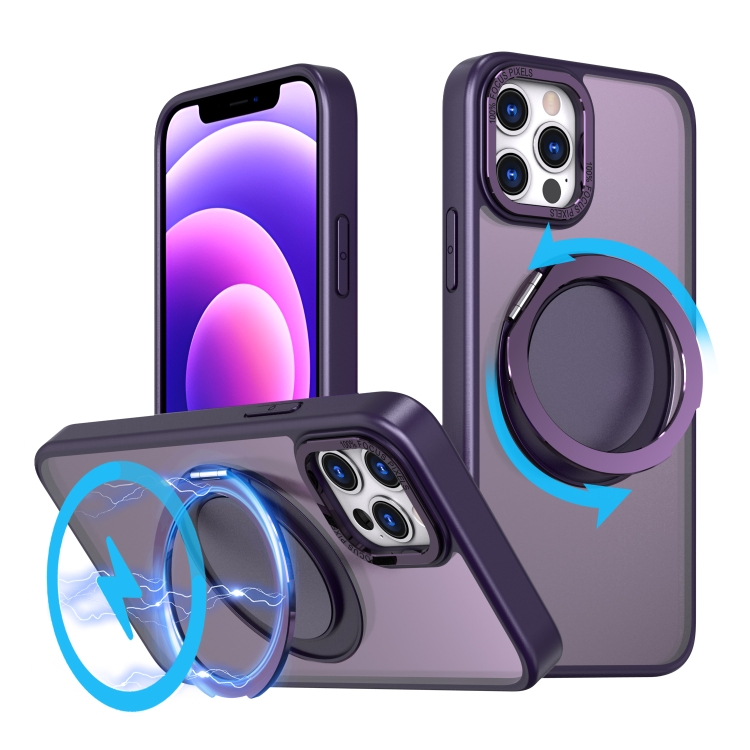 For iPhone 12 Pro 360-degree Rotating MagSafe Magnetic Holder Phone Case(Purple)
For iPhone 12 Pro 360-degree Rotating MagSafe Magnetic Holder Phone Case(Purple)
